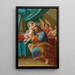 L'Enfant Jésus couronnant Saint Joseph avec des anges derrière - Mattia de Mare — kehystetty taideteos seinällä
