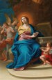La Vierge à l'Enfant avec des anges et trois clous de la croix - Mattia de Mare — näkymä teoksesta