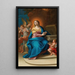 La Vierge à l'Enfant avec des anges et trois clous de la croix - Mattia de Mare — kehystetty taideteos seinällä
