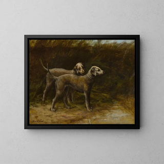 Maud Earl - Two Bedlington terriers.webp