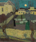 Pyykinkuivaus tai Kuunsilta Prieuré - Maurice Denis — näkymä teoksesta