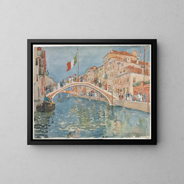 Un pont à Venise - Maurice Prendergast — kehystetty taideteos seinällä