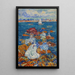 Figures à marée basse sur les rochers - Maurice Prendergast — kehystetty taideteos seinällä