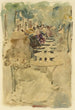 Café en plein air - Maurice Prendergast — näkymä teoksesta
