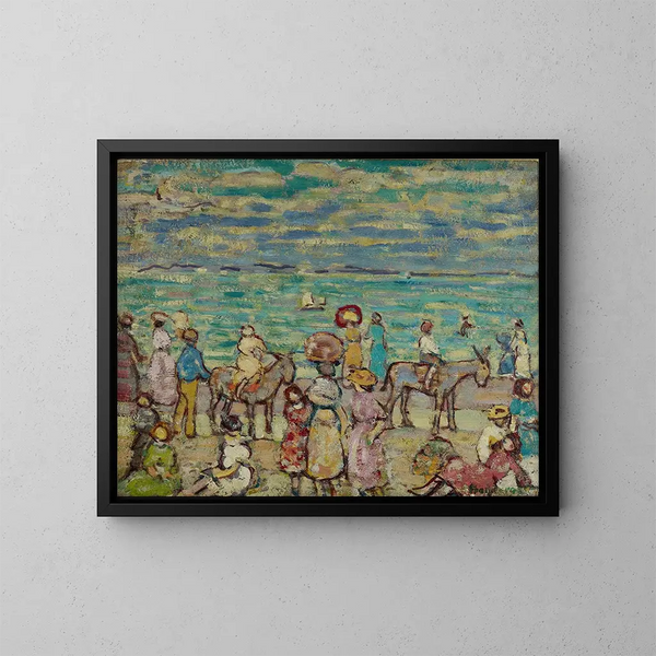 La Plage - Maurice Prendergast — kehystetty taideteos seinällä