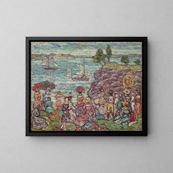 La Course de Bateaux - Maurice Prendergast — kehystetty taideteos seinällä