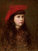 Portrait d'une fille au béret rouge - Maurycy Trębacz — näkymä teoksesta
