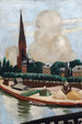 Rive du Main et église - Max Beckmann — näkymä teoksesta
