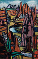 Kallioinen maisema kivikkoineen - Max Beckmann — näkymä teoksesta