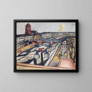 Jääpeili joella - Max Beckmann — kehystetty taideteos seinällä