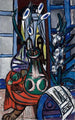 Suuri sininen sisätilan asetelma - Max Beckmann — näkymä teoksesta