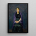 Minkin muotokuva violetin huivin kanssa - Max Beckmann — kehystetty taideteos seinällä
