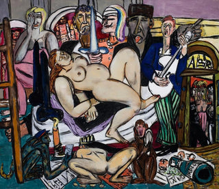 Yöinen kaupunki - Max Beckmann — näkymä teoksesta