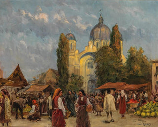 Marché à Sofia - Max Friedrich Rabes — näkymä teoksesta