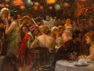 Le bal masqué - Max Friedrich Rabes — näkymä teoksesta