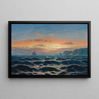 Max Jensen - Sailing Ship by the Coast in the Evening Light (Case Conflict).webp
