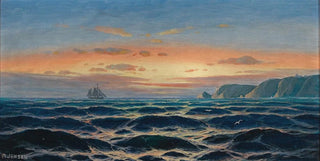 Max Jensen - Sailing Ship by the Coast in the Evening Light (Case Conflict).webp