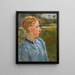 Fille en bleu dans le paysage - Max Liebermann — kehystetty taideteos seinällä