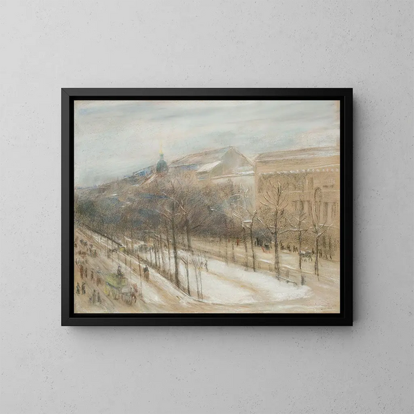 Näkymä artistin olohuoneen ikkunasta Unter den Linden - Max Liebermann — kehystetty taideteos seinällä