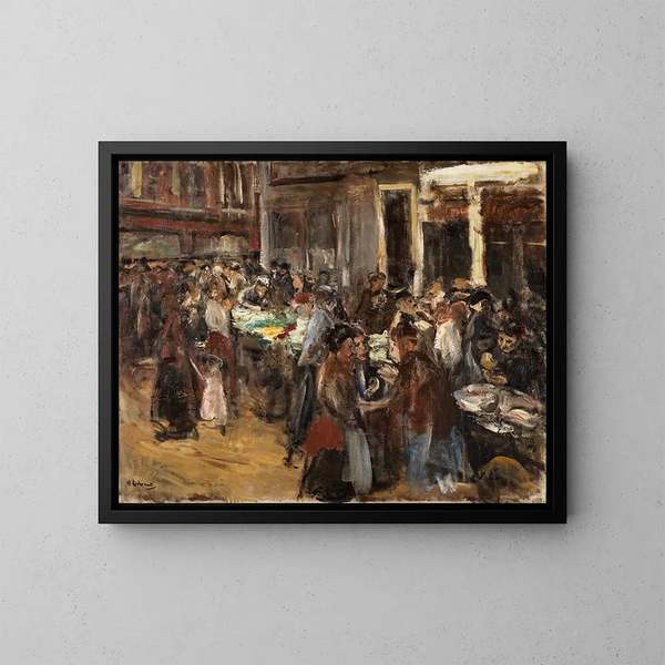 Markkinat jalokivistä Amsterdamissa - Max Liebermann — kehystetty taideteos seinällä