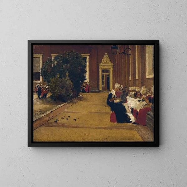 Orpotytöt Amsterdamin - Max Liebermann — kehystetty taideteos seinällä