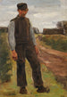 Maatyöläinen seisoo tiellä - Max Liebermann — näkymä teoksesta