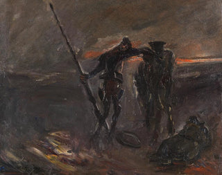 Don Quijote, yö, Don Quijote ja Rosinante - Max Slevogt — näkymä teoksesta