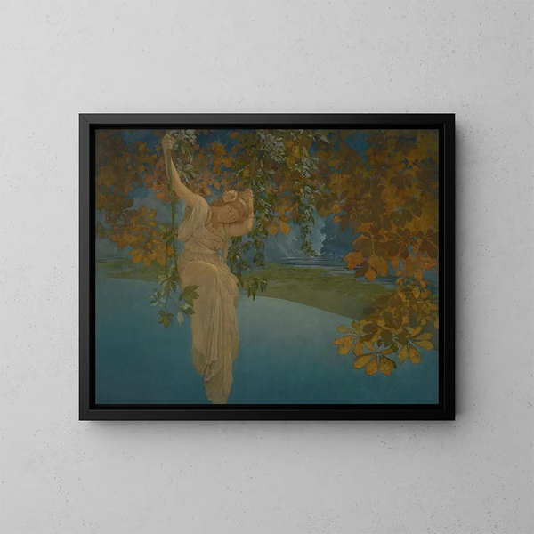 Rêveries - Maxfield Parrish — kehystetty taideteos seinällä