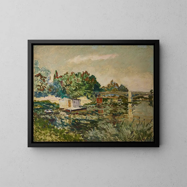 Bords de la Marne - Maxime Maufra — kehystetty taideteos seinällä