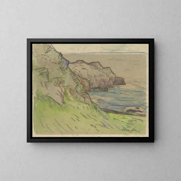 Côte rocheuse en Bretagne - Maxime Maufra — kehystetty taideteos seinällä