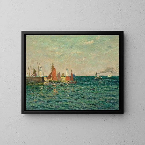 Sisäänkäynti Palaisin satamaan - Maxime Maufra — kehystetty taideteos seinällä