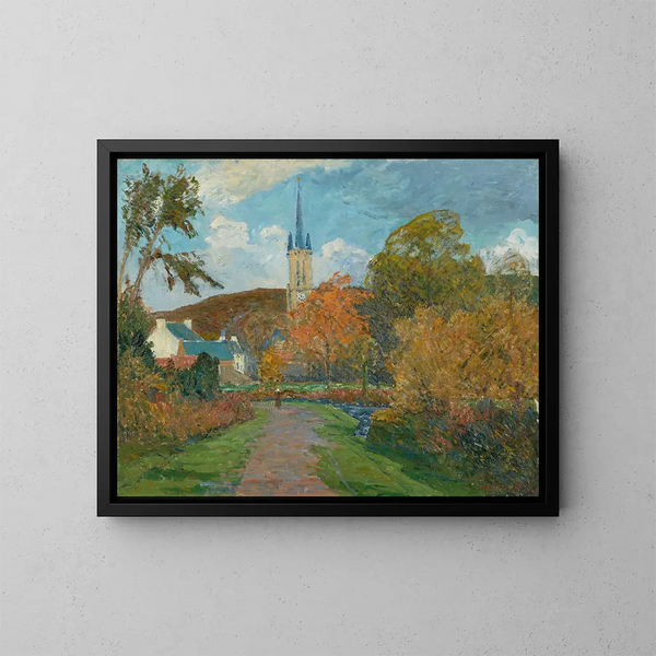 L'Automne à Saint-Jean-du-Doigt - Maxime Maufra — kehystetty taideteos seinällä