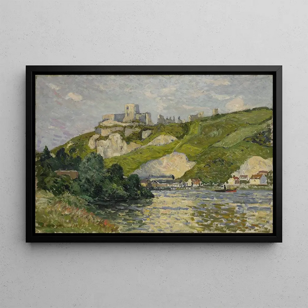 Le Château-Gaillard iltapäivä - Maxime Maufra — kehystetty taideteos seinällä