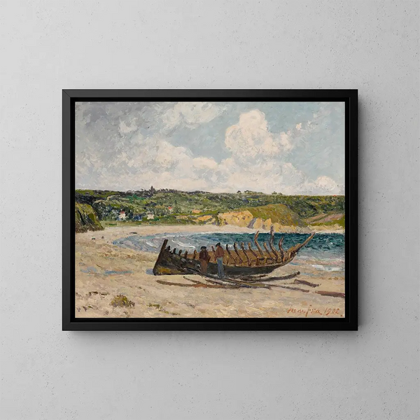 Le Vieux bateau à Morgat - Maxime Maufra — kehystetty taideteos seinällä