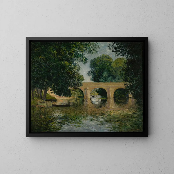 Le pont de l'Isle-Adam ou le Vieux pont - Maxime Maufra — kehystetty taideteos seinällä