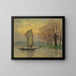 Les bords de la Loire - Maxime Maufra — kehystetty taideteos seinällä