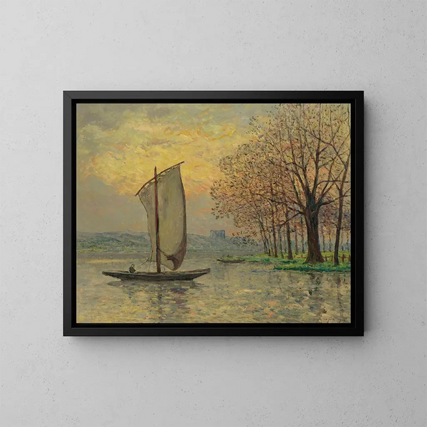 Les bords de la Loire - Maxime Maufra — kehystetty taideteos seinällä