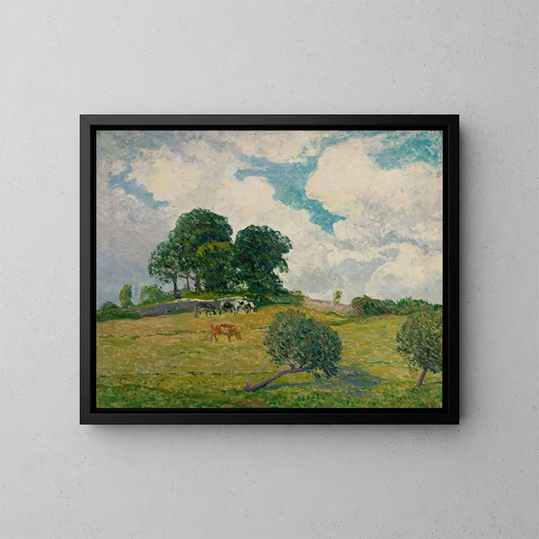 Les nuages blancs à Rosporden - Maxime Maufra — kehystetty taideteos seinällä
