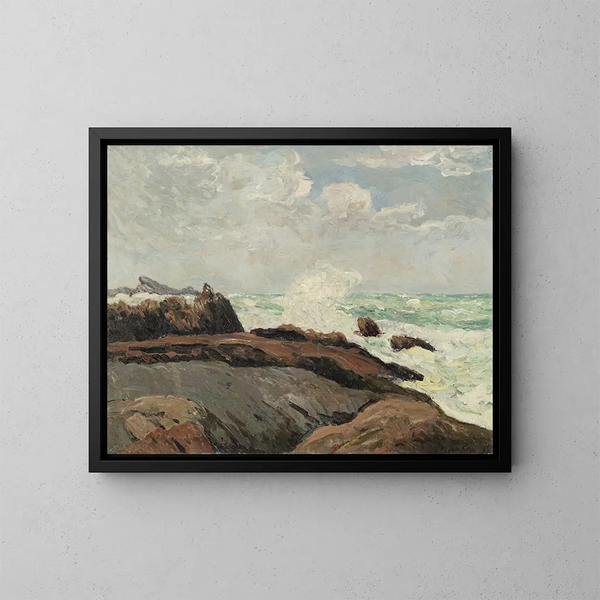 Mer forte à Saint-Gunol, Penmarch - Maxime Maufra — kehystetty taideteos seinällä