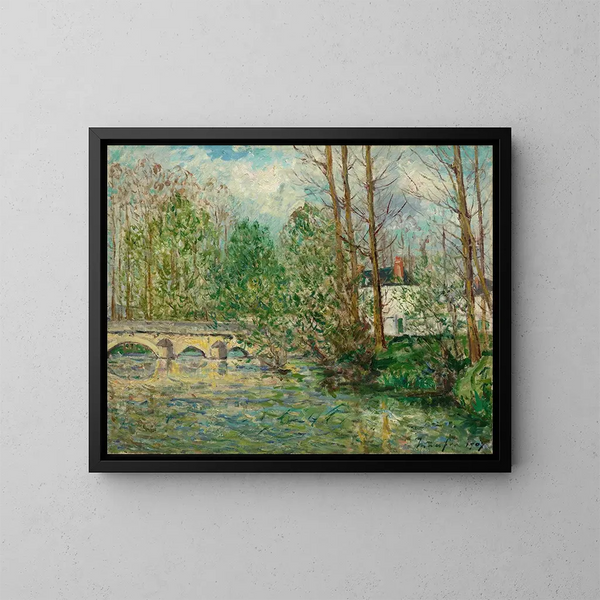 Lavardinin kevätscape-maalaus, Loir-et-Cher - Maxime Maufra — kehystetty taideteos seinällä