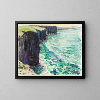 La falaise - Maxime Maufra — kehystetty taideteos seinällä