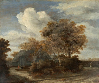 Hutte au bord de la route - Meindert Hobbema — näkymä teoksesta