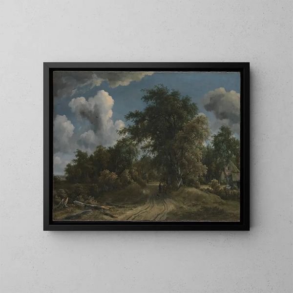 Route forestière - Meindert Hobbema — kehystetty taideteos seinällä