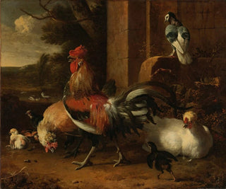 Pihapiirin piha - Melchior d'Hondecoeter — näkymä teoksesta