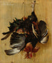 Coq mort pendu à un clou - Melchior d'Hondecoeter — näkymä teoksesta