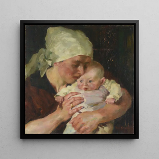 Mère avec enfant - Hermann Groeber