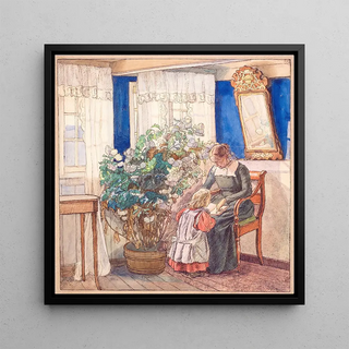 Mère et enfant regardant des images, Anna et Hans Syberg - Fritz Syberg