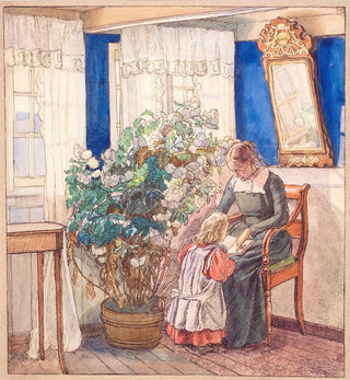 Mère et enfant regardant des images, Anna et Hans Syberg - Fritz Syberg