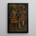 Portrait de Moctezuma et Cuauhtémoc - Ecole mexicaine — kehystetty taideteos seinällä