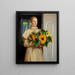 Fille aux tournesols 1893 - Michael Ancher — kehystetty taideteos seinällä